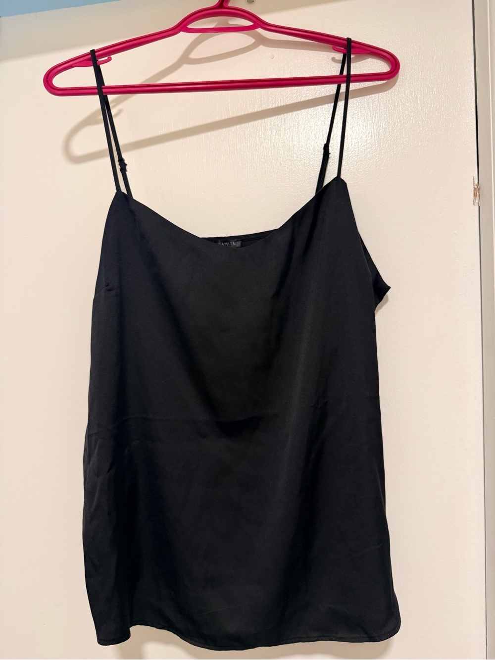 Dynamite Black Silk Spaghetti Strap Cami